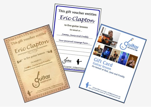 Gift vouchers guitar lessons